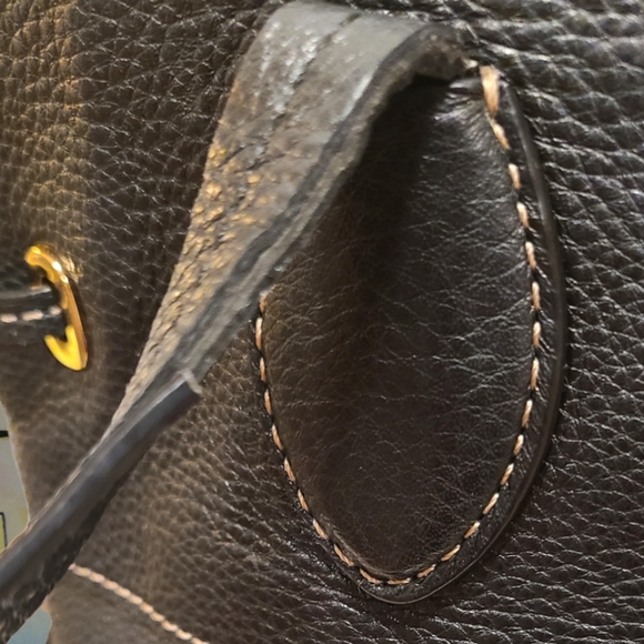 Michael by Michael Kors Black Pebbled Leather Expandable Tote Handbag - Picture 9 of 15